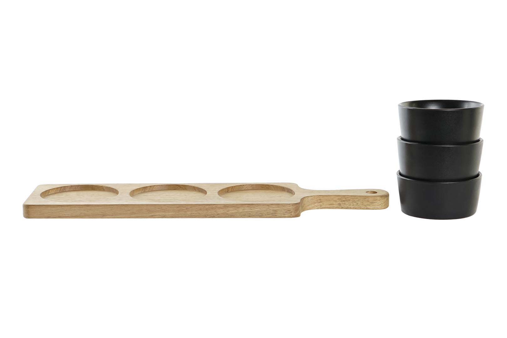 Dekodonia SET APERITIVO ACACIA Y GRES NEGRO Precio de fábrica