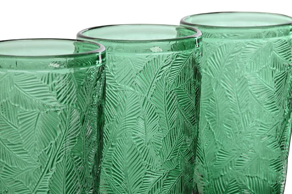 Dekodonia PACK SEIS VASOS ALTOS HOJAS RELIEVE Superdescuento