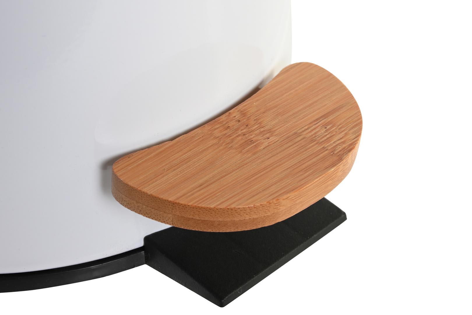 Dekodonia PAPELERA METAL Y BAMBÚ BLANCO BRILLANTE 3L Oferta exclusiva