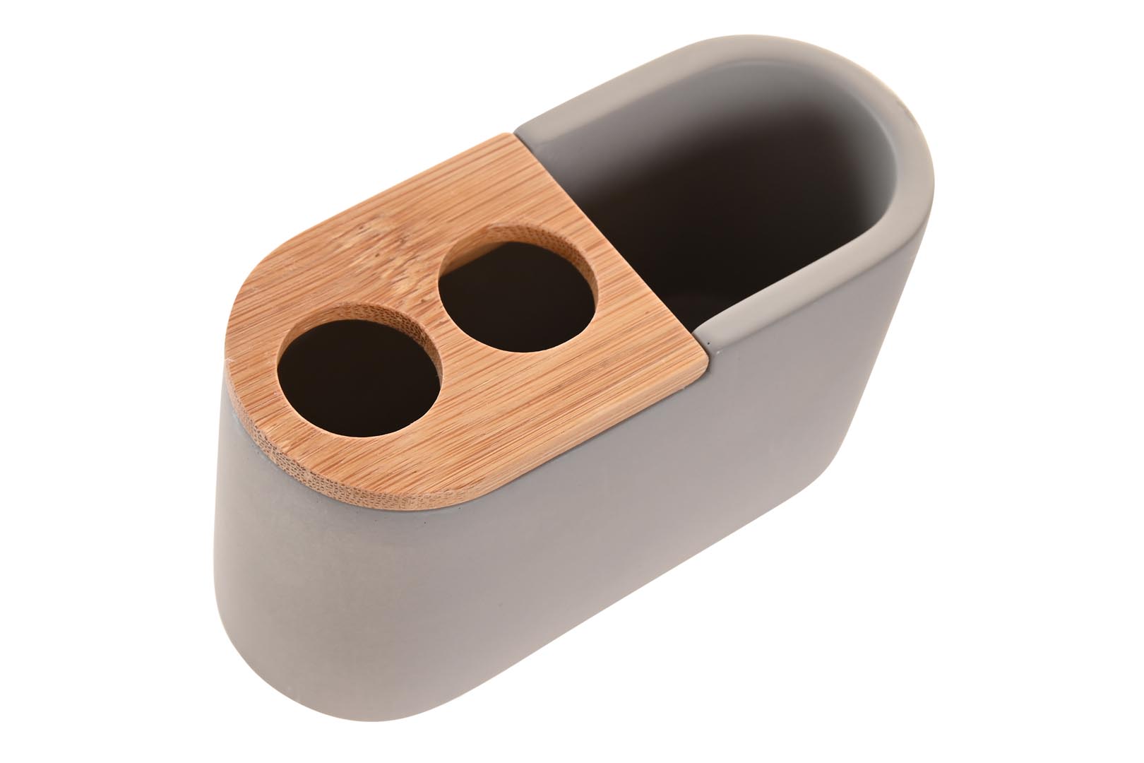 Dekodonia Vaso cemento bambu 11×4 5×6 mate gris Outlet