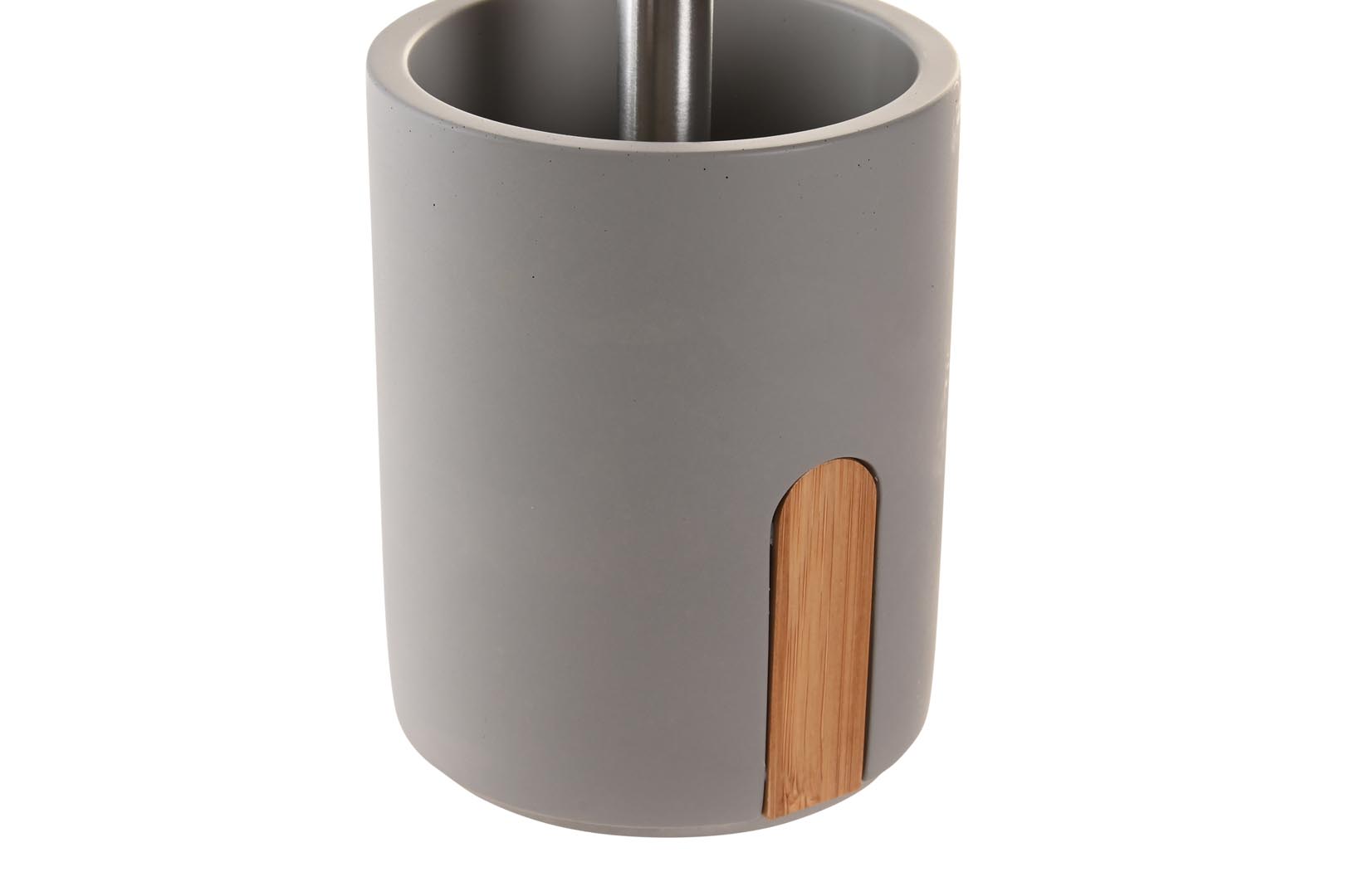 Dekodonia ESCOBILLERO CEMENTO Y BAMBÚ GRIS Gran oferta
