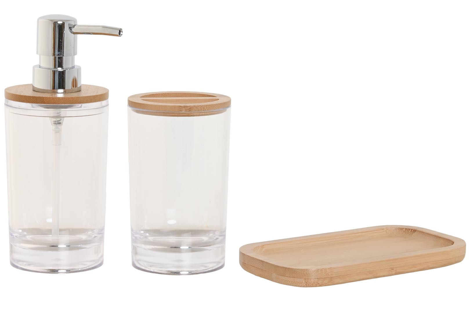 Dekodonia SET DOSIFICADOR Y VASO BAMBÚ Rebajas de fábrica