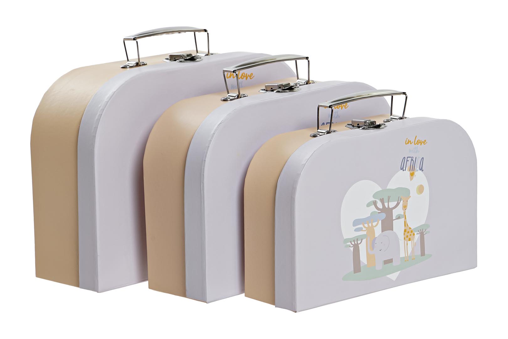 Dekodonia SET TRES MALETINES INFANTILES CARTÓN