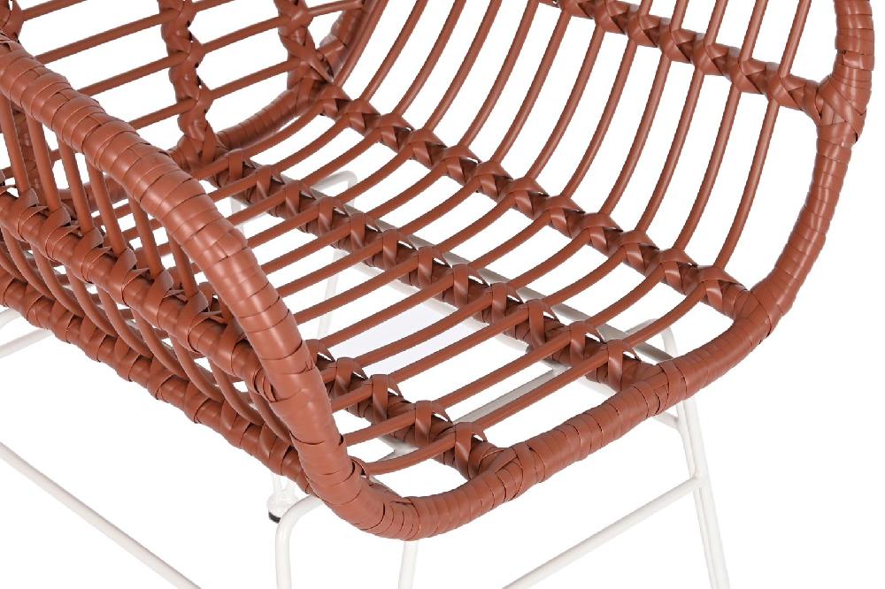 Dekodonia Silla jardín ratán sintético setes terracota Última moda