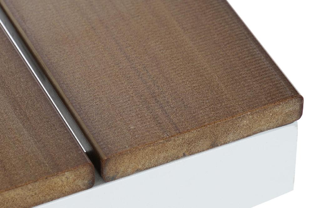 Dekodonia MESA EFECTO MADERA Y ALUMINIO BLANCO 2025