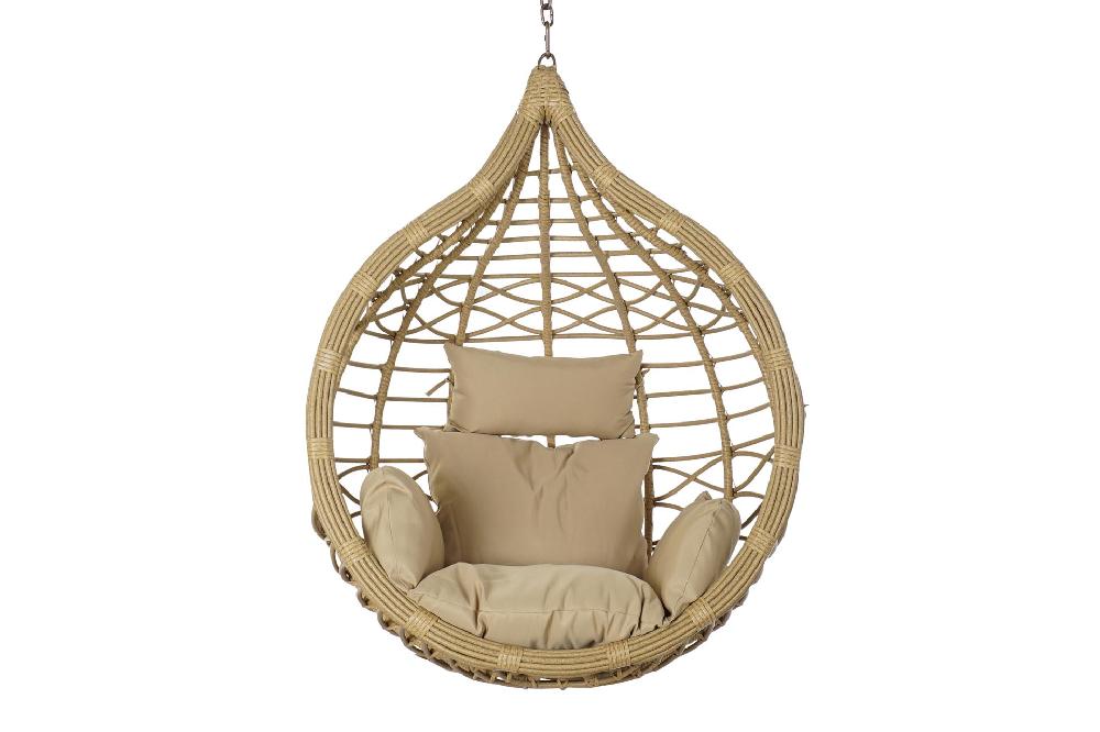 Dekodonia Sillón ratán sintético teón marrón colgante Outlet online