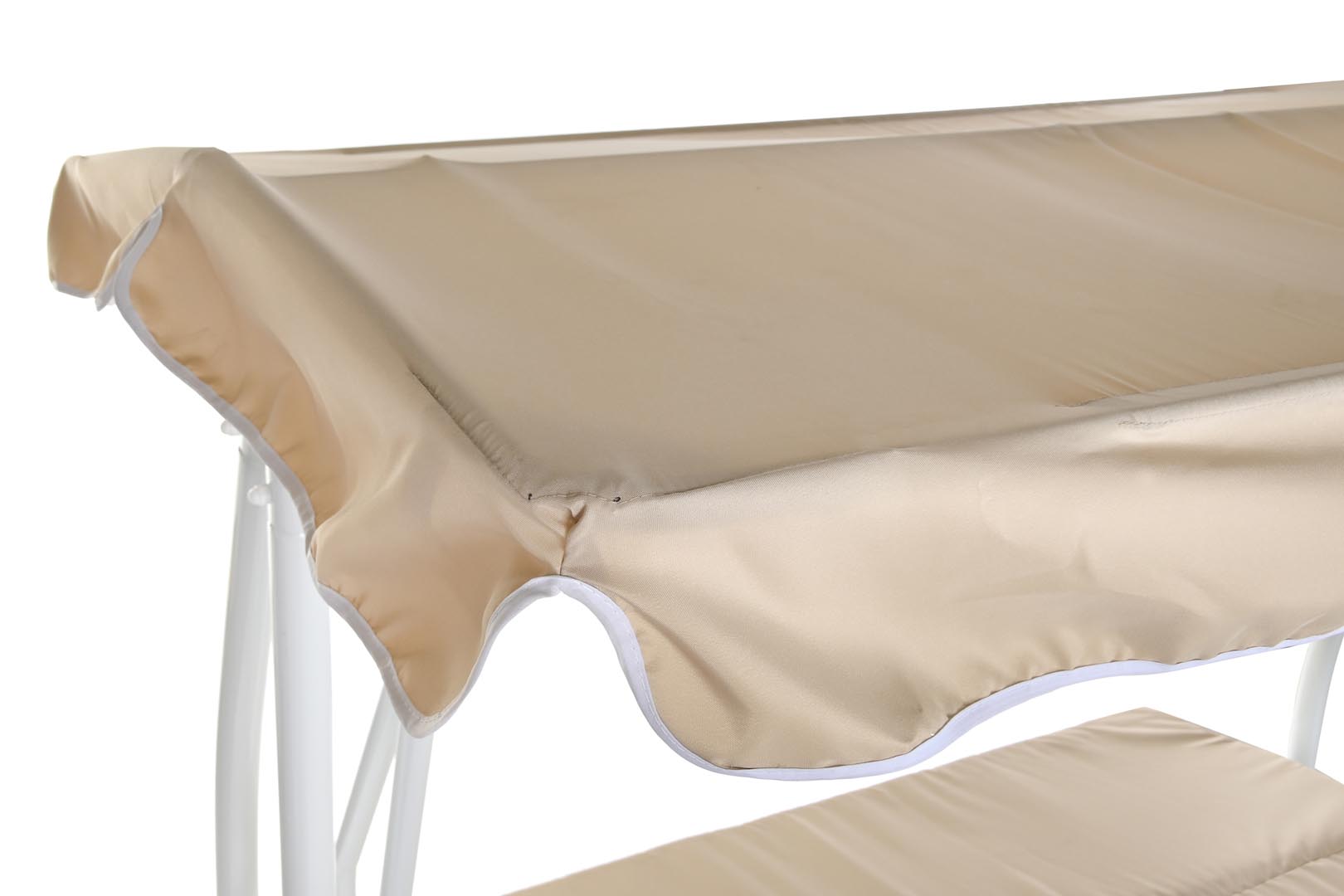 Dekodonia Banco acero poliester 210x120x167 columpio beige En oferta
