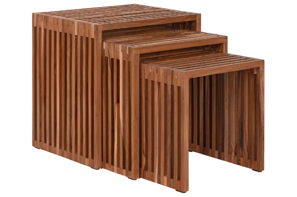 Dekodonia MESITA AUXILIAR TECA NATURAL TRIPLE Tienda