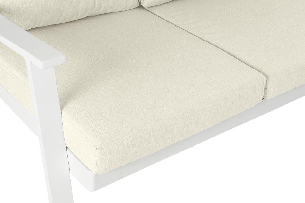 Dekodonia SET SOFÁ Y MESA ACERO BLANCO Envío gratis
