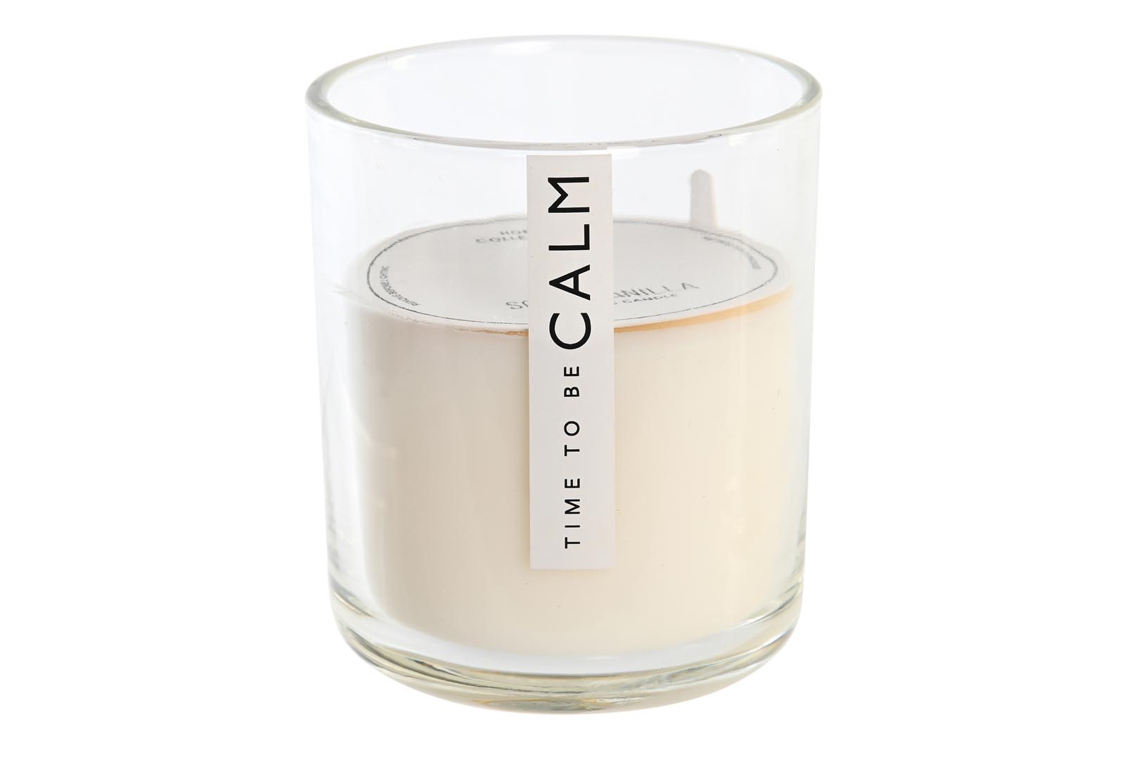 Dekodonia VELA CERA PERFUME 9X9X10 200 GR CALM BLANCO