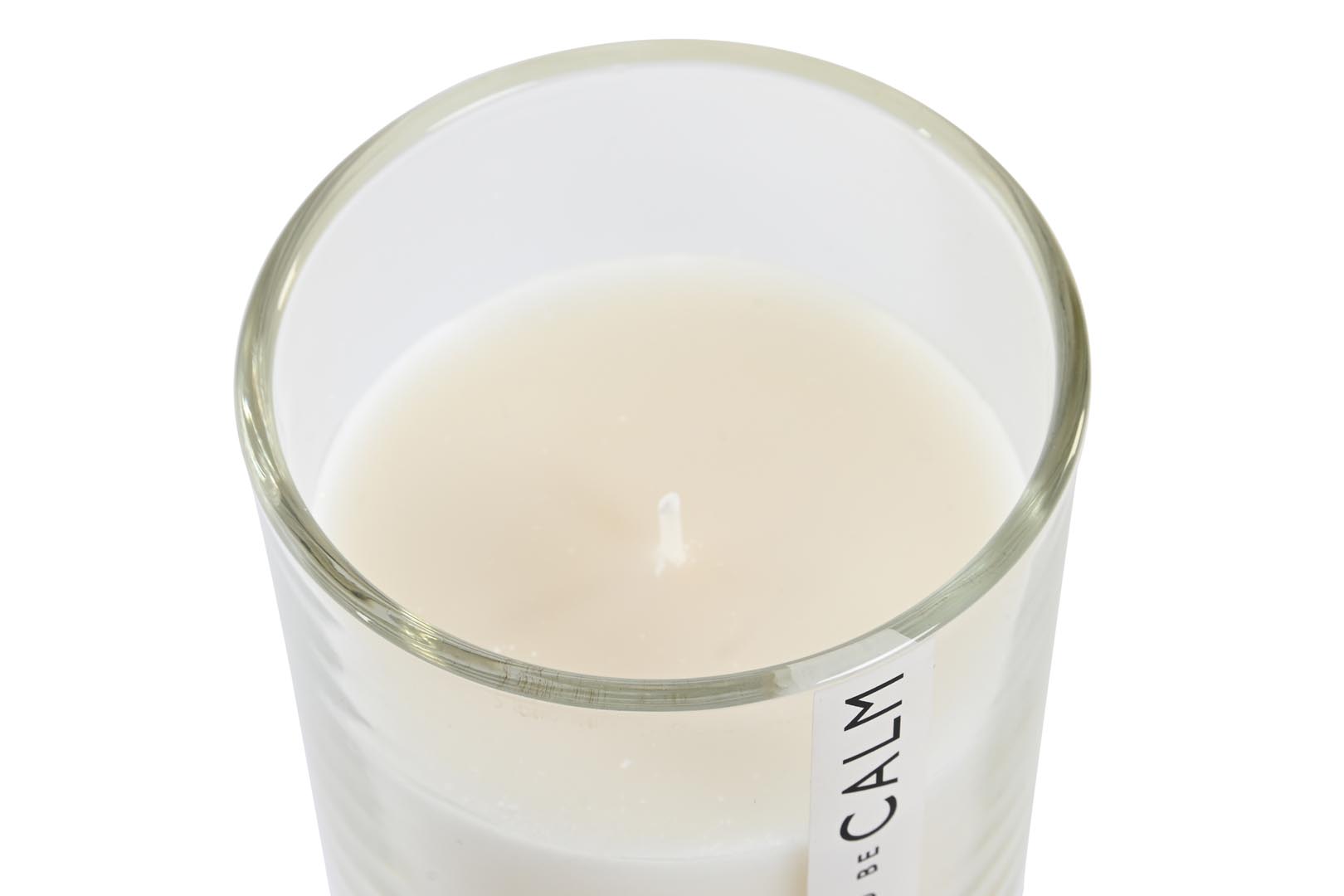 Dekodonia VELA CERA PERFUME 9X9X10 200 GR CALM BLANCO Oferta especial de fábrica