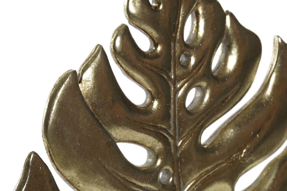 Dekodonia Decoración Resina Metal Hoja Dorado Outlet