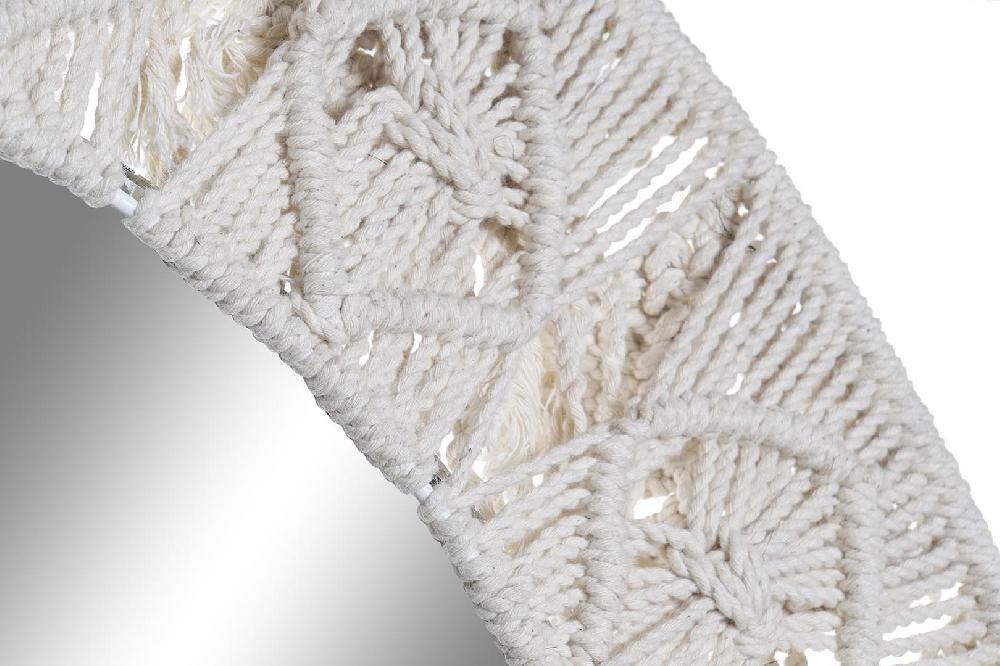 Dekodonia Espejo Algodón Macramé Blanco Promoción por tiempo limitado