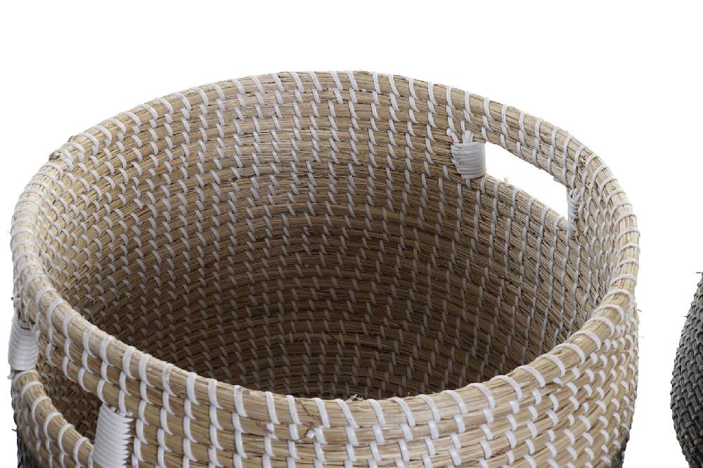 Dekodonia Set tres Cesta Seagrass Natural Última moda