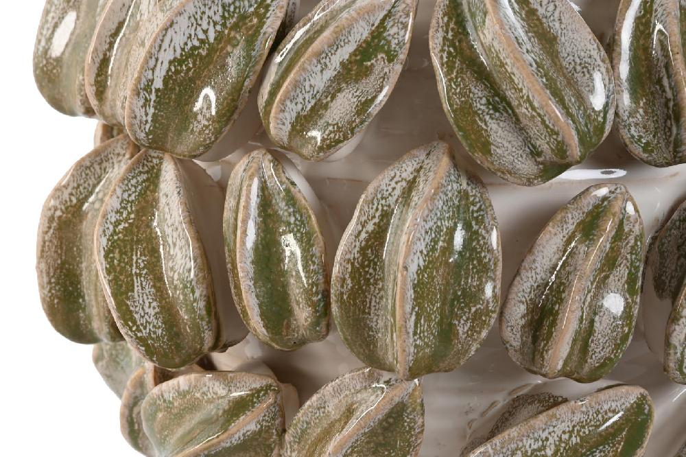Dekodonia Jarrón Gres Carambola Blanco Grande Ahorra y exporta
