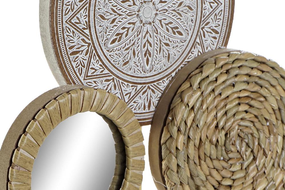 Dekodonia DECORACIÓN MADERA CON ESPEJO Última moda
