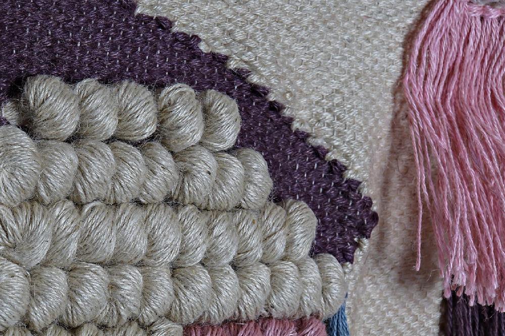 Dekodonia Tapiz Yute Algodón Flecos Multicolor Precio de fábrica