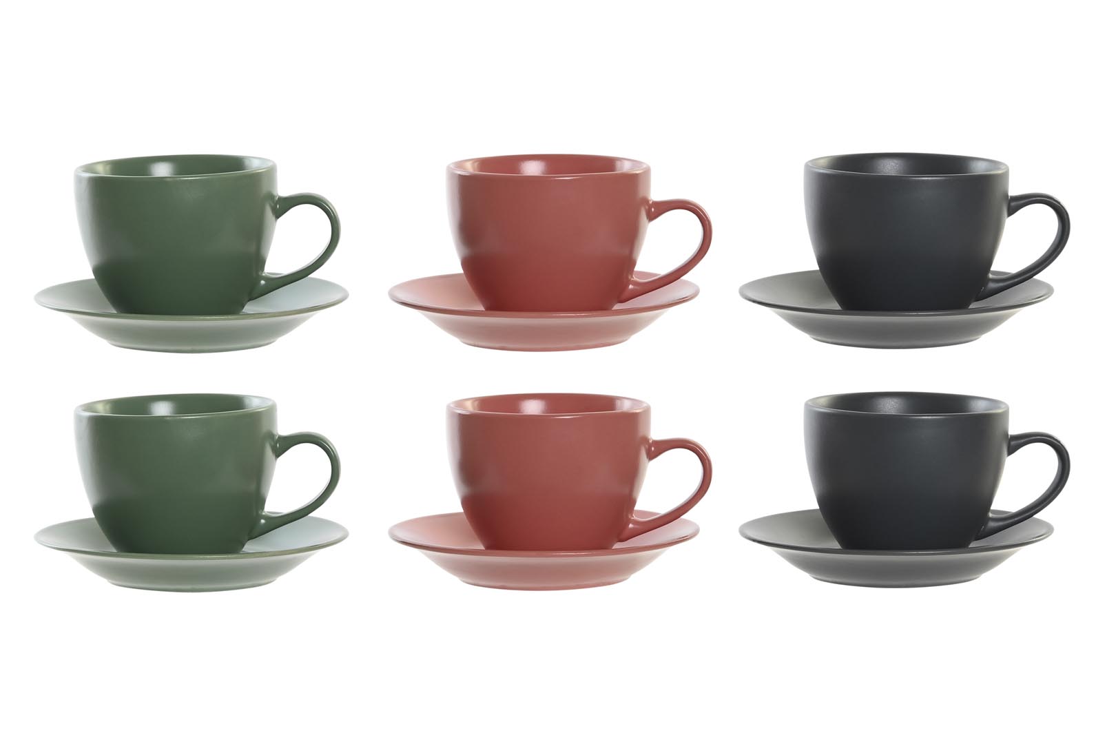 Dekodonia PACK SEIS TAZAS CON PLATO Y COLGADOR VERDE Grandes descuentos