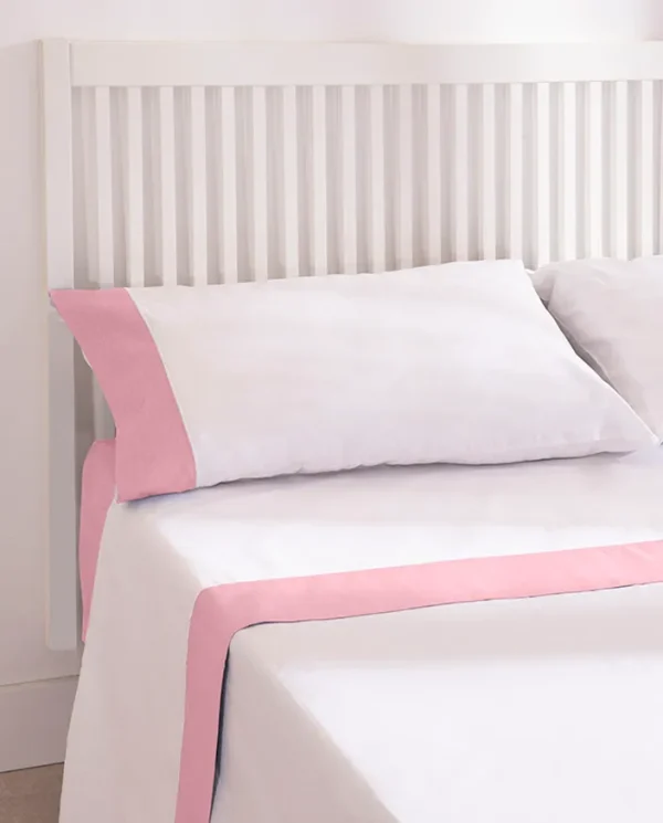 Don algodon Juego de Sábanas Oxford Rosa Palo Oferta especial