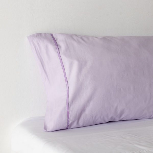 Don algodon Funda Almohada Percal 180 Hilos Lavanda Ahorra y exporta