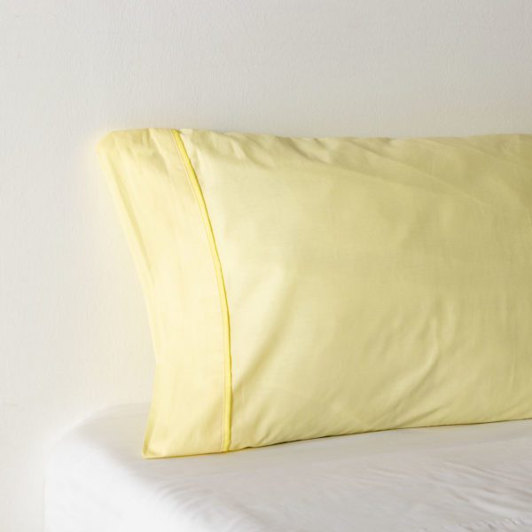 Don algodon Funda Almohada Percal 180 Hilos Limón Precios de Black Friday