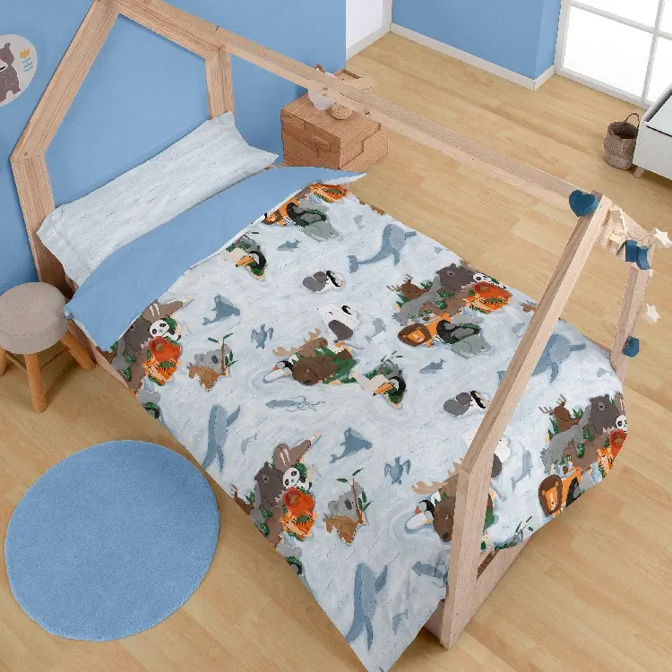 Es tela Dúo funda nórdica + almohada Animals 50/50