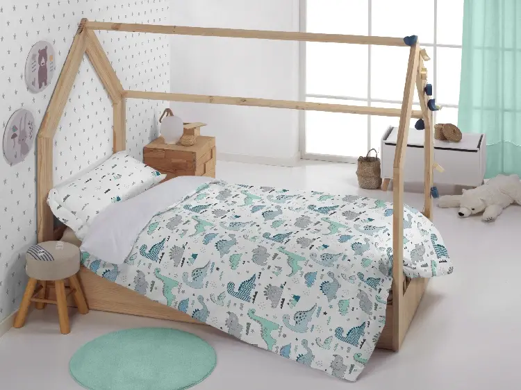 Es tela Dúo funda nórdica + almohada Dinos 50/50 Mejor oferta