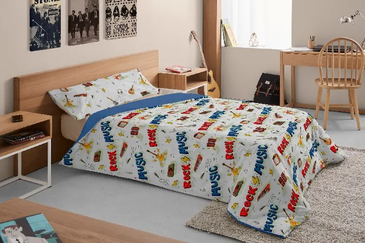 Es tela Dúo funda nórdica + almohada Rock 50/50 Rebajas online