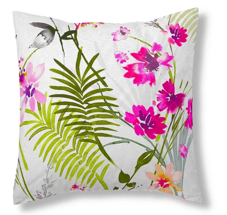 Es tela Funda de cojín estampada Oasis