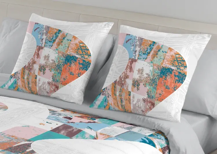 Es tela Funda de cojín estampada Zigzag Oferta especial