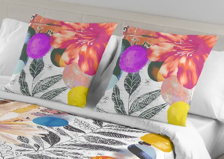 Es tela Funda de cojín estampada Mila COMPRAR AHORA