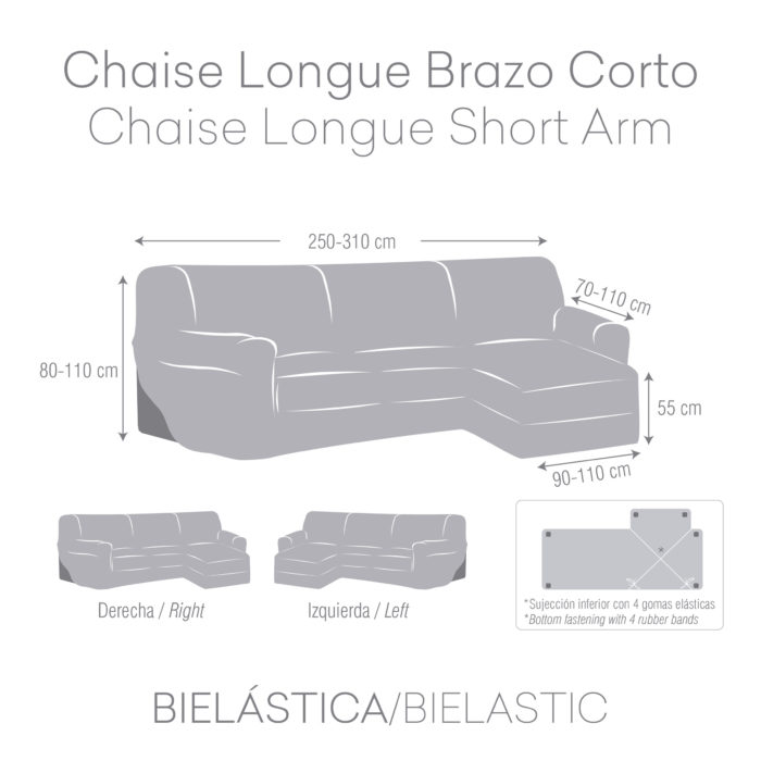 Eysa FUNDA CHAISE LONGUE BIELÁSTICA BRONX Grandes descuentos