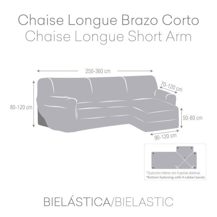 Eysa FUNDA CHAISE LONGUE BIELÁSTICA ROC Ahorra y exporta
