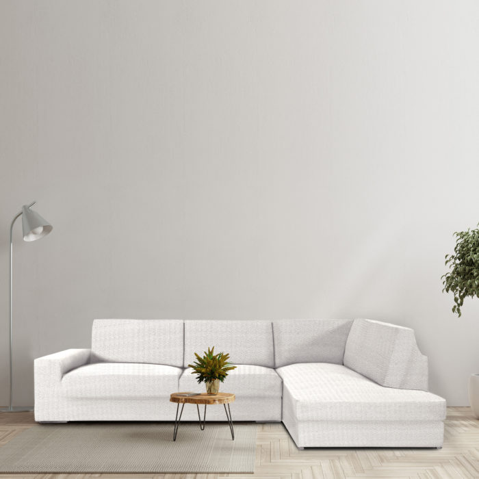 Eysa FUNDA SOFÁ CHAISE LONGUE CON RESPALDO / RINCONERA CON MÓDULO TERMINAL BIELÁSTICA JAZ Gran oferta