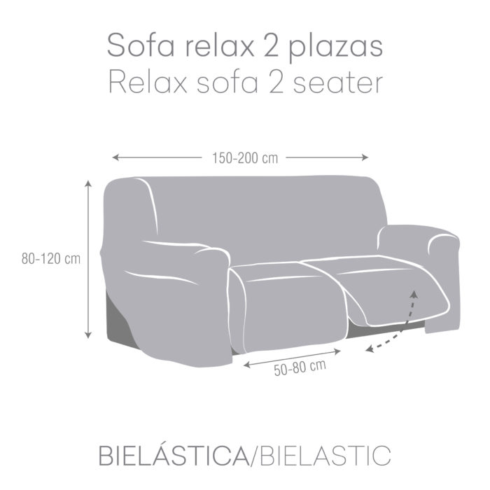 Eysa FUNDA SOFÁ RELAX PIES JUNTOS 2X2 BIELÁSTICA ROC Descuento