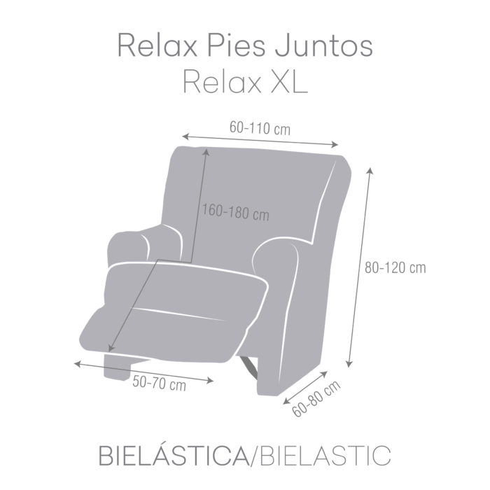 Eysa FUNDA SOFÁ RELAX PIES JUNTOS BIELÁSTICA SALSA Ofertas de temporada