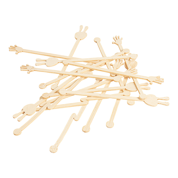 Garcia de pou AGITADORES SURTIDOS 14 CM NATURAL BAMBÚ (100 UNID.) Promoción trimestral