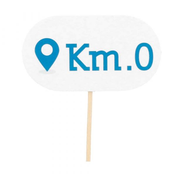 Garcia de pou MARCADORES "KM 0" 8 CM BLANCO MADERA (100 UNID.)