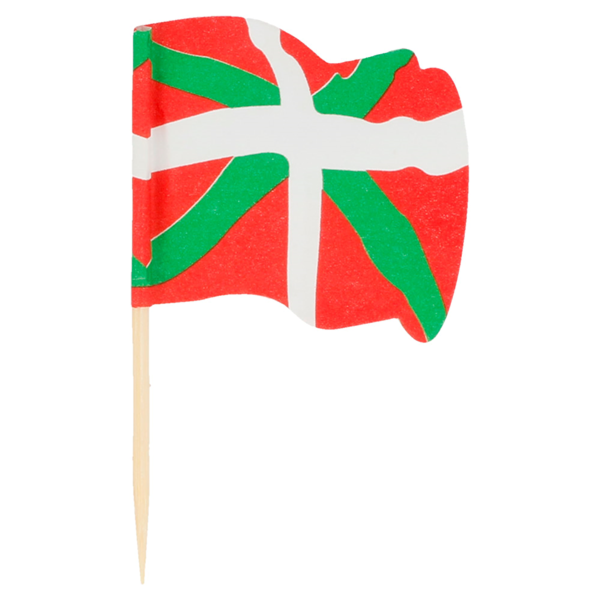 Garcia de pou BANDERITAS "EUSKADI" 4x3/6 5 CM SURTIDO MADERA (144 UNID.) En línea