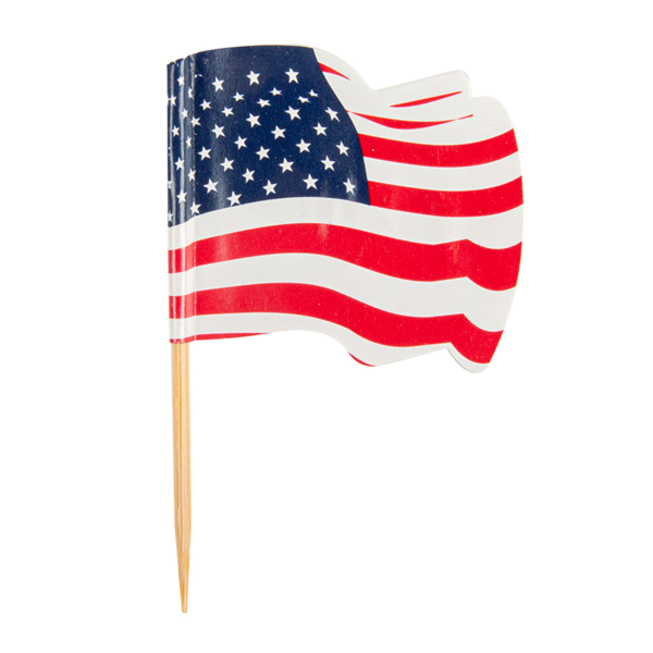 Garcia de pou BANDERITAS "USA" 4x3/6 5 CM SURTIDO MADERA (144 UNID.)