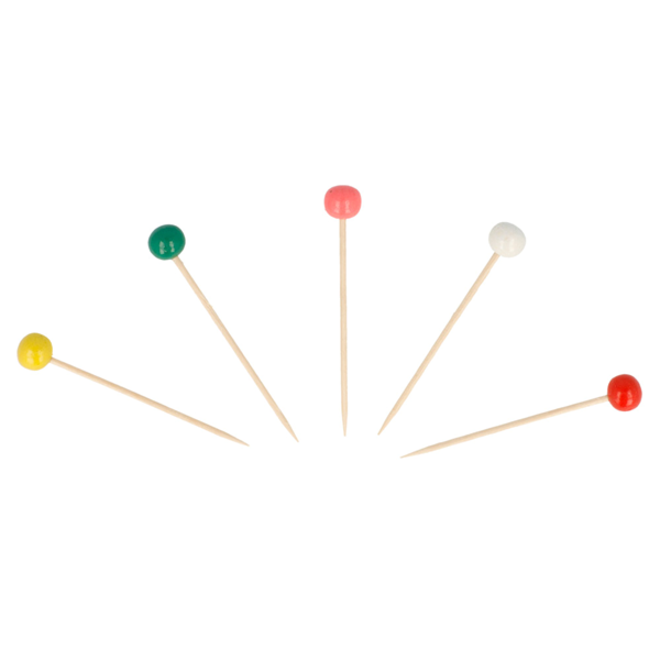 Garcia de pou PICKS BOLA COLORES 6 5 (h) CM SURTIDO BAMBÚ (144 UNID.)