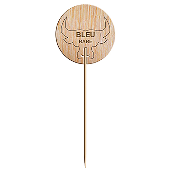 Garcia de pou STEAK MARKER "CRUDO" 9 5 CM NATURAL MADERA (100 UNID.)
