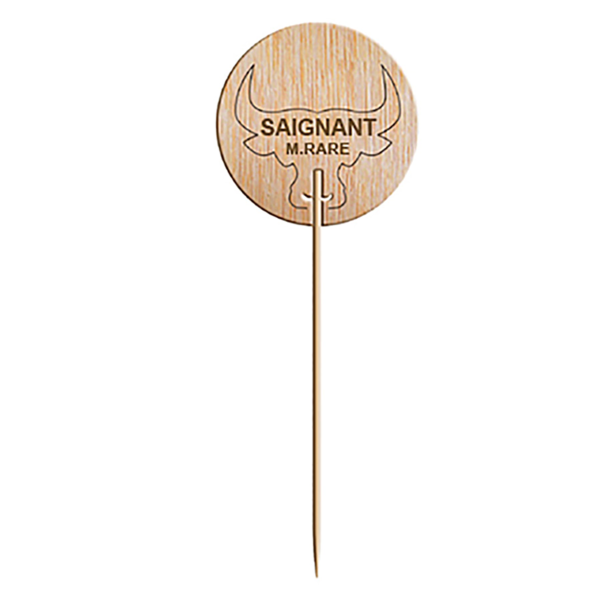 Garcia de pou STEAK MARKER "ROJO" 9 5 CM NATURAL MADERA (100 UNID.)