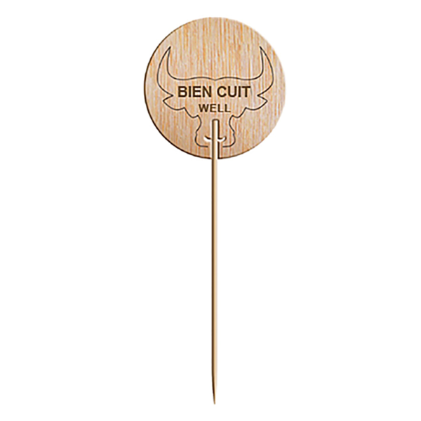Garcia de pou STEAK MARKER "BIEN HECHO" 9 5 CM NATURAL MADERA (100 UNID.)