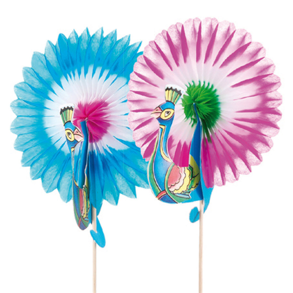 Garcia de pou ADORNOS HELADOS "PAVO REAL" Ø 8x10 5 CM SURTIDO MADERA (144 UNID.)