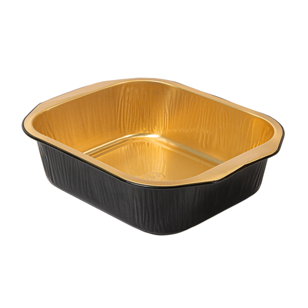 Garcia de pou CONTENEDORES LACADOS 497 ML 15 7x12 4x4 CM NEGRO/ORO ALUMINIO (50 UNID.)