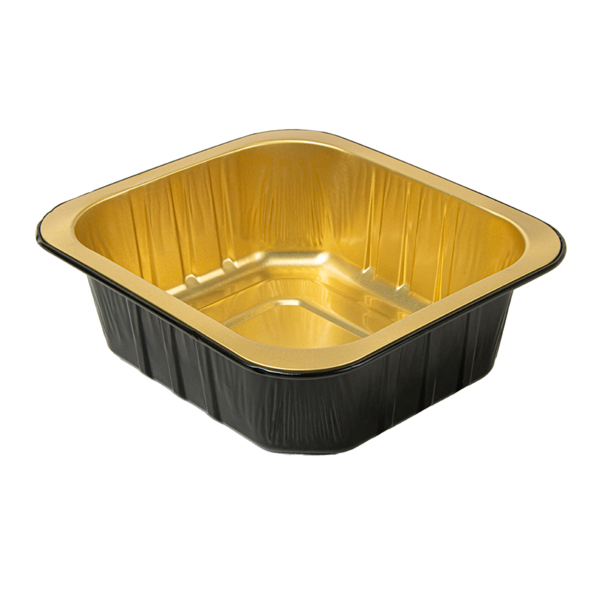 Garcia de pou CONTENEDORES LACADOS 515 ML 14 2x12 6x4 5 CM NEGRO/ORO ALUMINIO (50 UNID.)