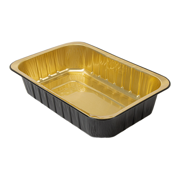 Garcia de pou CONTENEDORES LACADOS 975 ML 21 4x14 2x4 5 CM NEGRO/ORO ALUMINIO (50 UNID.)