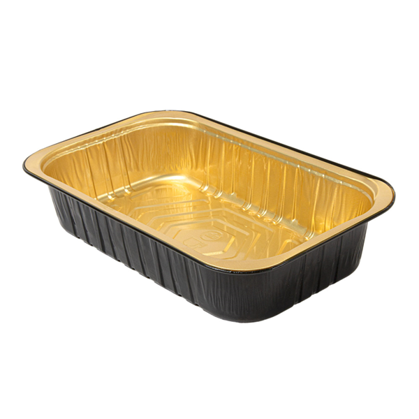 Garcia de pou CONTENEDORES LACADOS 1122 ML 22 1x16 8x4 5 CM NEGRO/ORO ALUMINIO (50 UNID.)