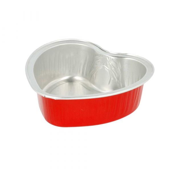 Garcia de pou RECIPIENTES PASTELERÍA 100 ML 8 8x7 8x3 CM ROJO ALUMINIO (100 UNID.)